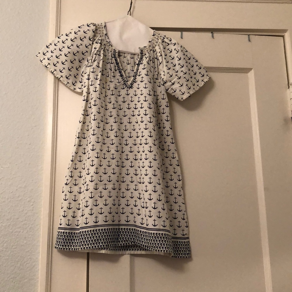 Pink Chicken anchor pattern dress size 6